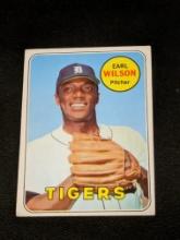 1969 Topps Earl Wilson #525 Vintage Baseball Detroit Tigers