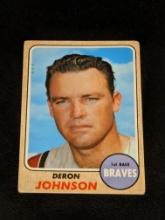 Deron Johnson 1968 Topps Baseball Card #323 Atlanta Braves Vintage MLB