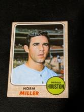 VINTAGE NORM MILLER #161 HOUSTON ASTROS - 1968 TOPPS MLB BASEBALL