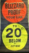 Blizzard Proof Your Car To 20 Below w/ Fleet Wing Advertising Canvas Banner