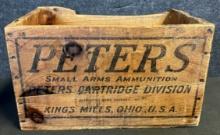 Peters Cartridge Division 16 Gauge Victor Wooden Shipping Crate Box