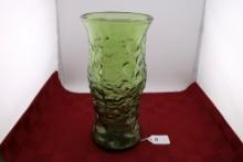 EO Brody Avocado Green Crinkle Vase