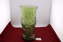 EO Brody Avocado Green Crinkle Vase