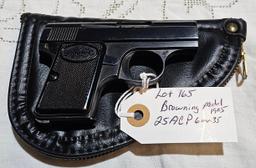 Browning Arms Co. Model 1905 Belgium Made 25ACP 6mm 35 Baby Browning