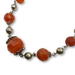 Artisan Agate and Silver Alloy Necklace