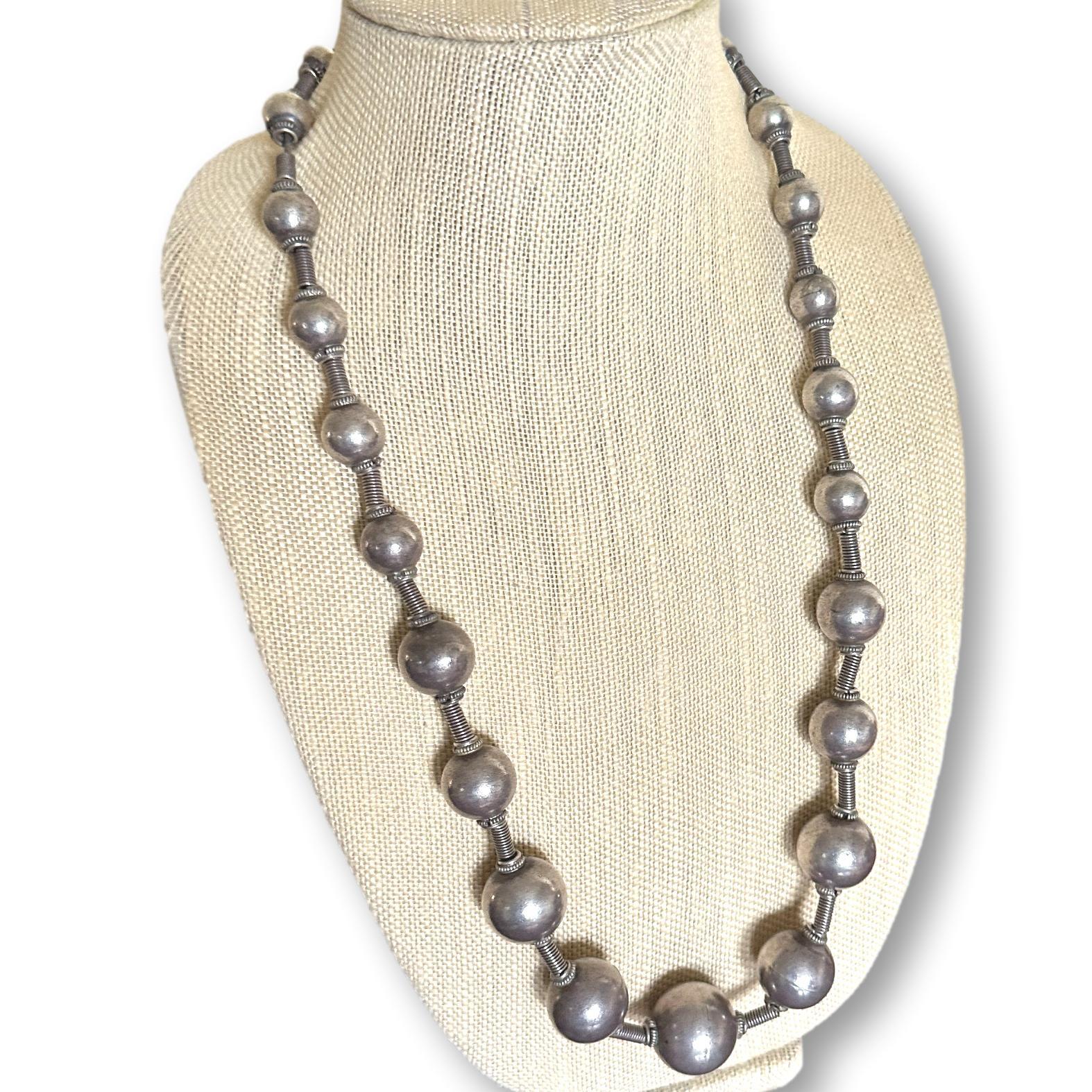 Vintage Tribal Silver Alloy Necklace
