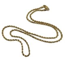 Vintage 14K Gold Rope Chain