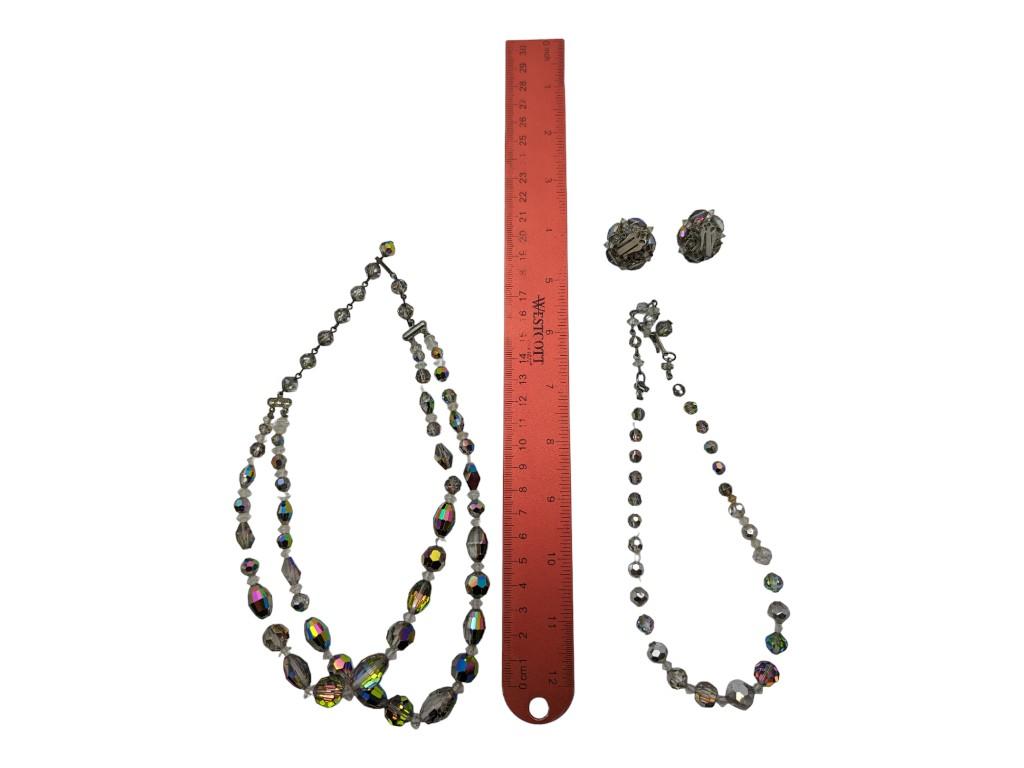 Rainbow Glass Beaded Jewelry Set - Necklaces & Earrings