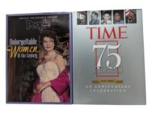 Lot of 2 Books - People Unforgettable Women 1998 & Time 75 Years 1998