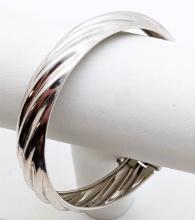 Sterling Silver Bangle Ladies Bracelet - Stamped Italy