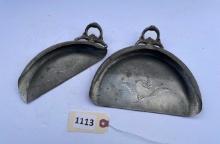 Set of Pewter Dust pans