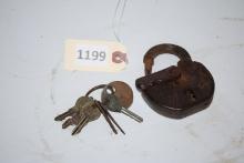 Antique Padlock and keys
