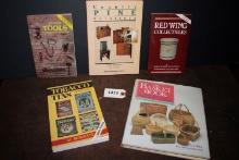 Basket, Tobacco Tins, Red Wing, Tool books