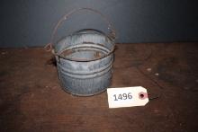 Antique metal bucket