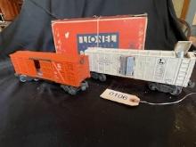 Lionel Train-Cattle Car & Milk Car