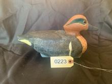 Green Wing Teal Decoy, wood