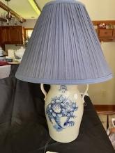 Rowe Pottery Lamp, Flower Cornucopia
