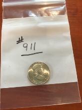 1949 Ben Franklin Half Dollar, 90% Silver