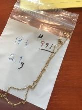 14K Gold Necklace, 2.9 grams