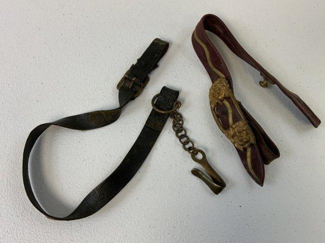 ANTIQUE BRITISH VICTORIAN SWORD SUSPENSION STRAPS