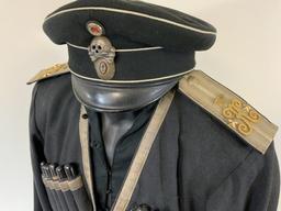 RUSSIAN CIVIL WAR WHITE ARMY KELLER REGIMENT OFFICER UNIFORM CHERKESKA HAT UNDERSHIRT