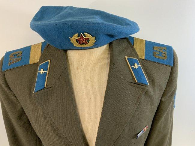 USSR SOVIET ARMY AIRBORNE PARATROOPER DRESS UNIFORM TUNIC PANTS CAB AND BELT