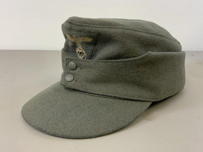 WWII GERMAN WAFFEN SS EM/NCO M43 LATE WAR FIELD HAT CAP