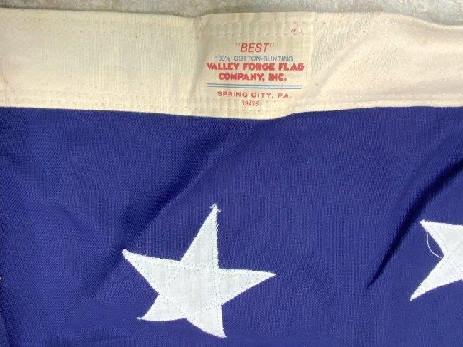 USA VINTAGE VALLEY FORGE COTTON BUNTING 50 STAR AMERICAN FLAG