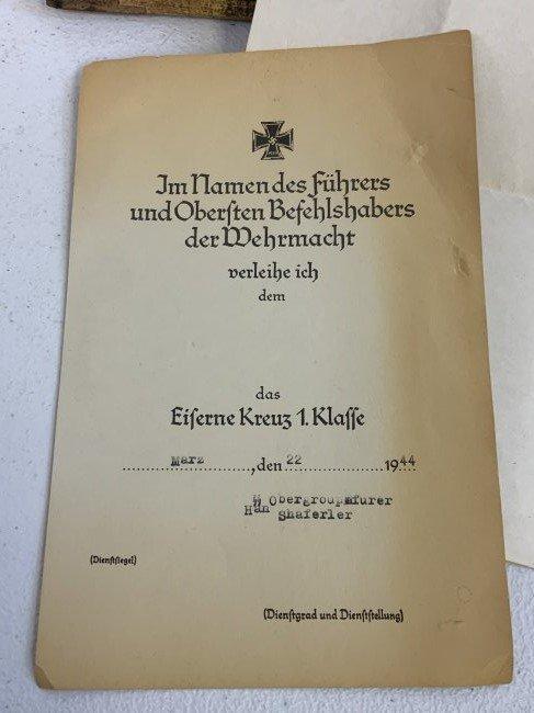 WWII GERMAN EMULSIONSWERK TYPEWRITER WITH SS RUNES KEY
