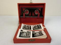 GERMANY THIRD REICH RAUMBILD STEREOSCOPE 3D VIEWER WITH 100 GERMAN CITIES VIEWS