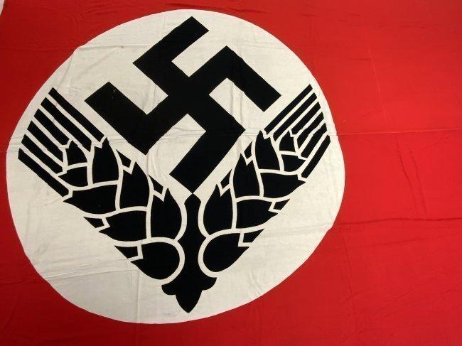 VERY LARGE NAZI GERMAN RAD WOMANS CAMP FLAG - GREAT CLEAN CONDITION