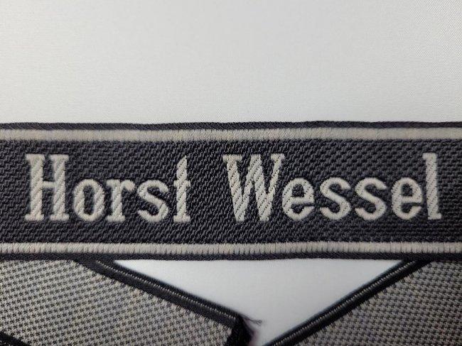 WWII GERMAN WAFFEN SS "HORST WESSEL" OFFICER/NCO CUFFTITLE