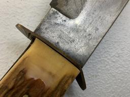 VINTAGE YORK CUTLERY SOLINGEN GERMANY ORIGINAL BOWIE KNIFE WITH SHEATH
