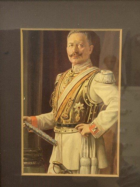 IMPERIAL GERMAN KAISER WILHELM II FRAMED PICTURE