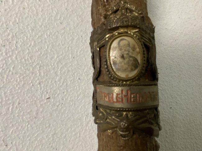 IMPERIAL GERMANY HUGE CAVALRY REGIMENTAL SMOKING PIPE WITH PORCELAIN HEAD