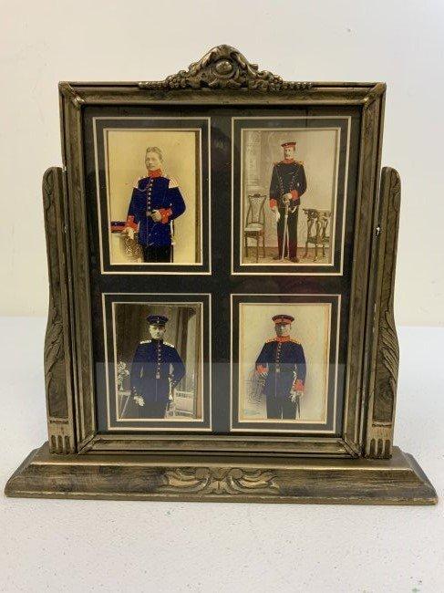 ANTIQUE IMPERIAL GERMAN MILITARY SERVICE MEMORIAL FRAMED PICTURE