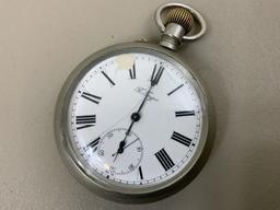 ANTIQUE IMPERIAL RUSSIAN SILVER PAVEL BURE POCKET WATCH