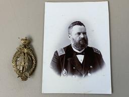 IMPERIAL RUSSIA PAUL SCHOOL TEACHER OR MENTOR BADGE WITH PICTURE
