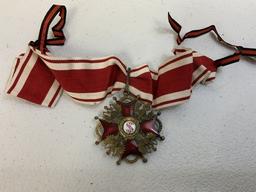 IMPERIAL RUSSIA ORDER OF ST. STANISLAUS IInd CLASS ON THE NECK RIBBON