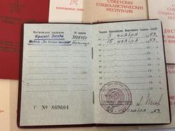 USSR SOVIET RUSSIA NKVD- KGB VETERAN DOCUMENTED AWARDS MEDALS GROUP