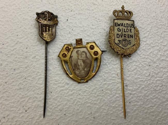 ANTIQUE IMPERIAL GERMANY STICKPINS LOT OF 3