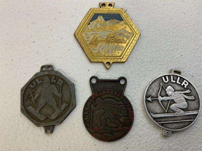 GERMANY THIRD REICH WINTER SPORTS BADGES PLAQUES LOT OF 4
