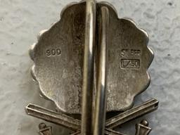 WWII GERMANY GODET OAKLEAVES WITH SWORDS TO THE KNIGHTS CROSS OF THE IRON CROSS 1939 900 SILVER