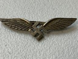 WWII NAZI GERMANY LUFTHANSA CIVILIAN AIRCRAFT PILOT - RADIO OPERATOR BADGE