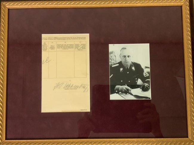 JOACHIM VON RIBBENTROP NAZI FOREIGN MINISTER SIGNED DOCUMENT PROFESSIONALLY FRAMED