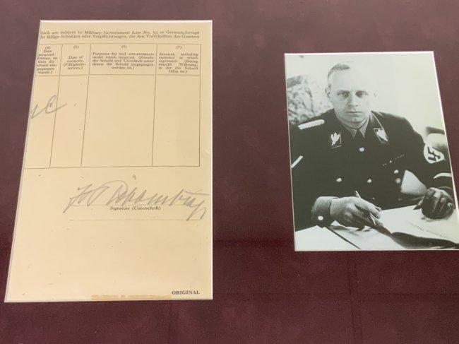 JOACHIM VON RIBBENTROP NAZI FOREIGN MINISTER SIGNED DOCUMENT PROFESSIONALLY FRAMED