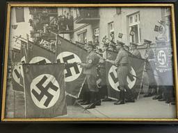 NAZI GERMANY FRAMED NSDAP FRAG BEARERS PHOTOGRAPH