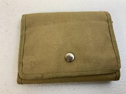 WWII US GI PERSONAL SEWING KIT IN CANVAS POUCH