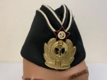 VINTAGE USSR NAVY OFFICER PILOTKA DECK CAP
