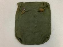 WWII GERMAN GAS MASK CAPE POUCH SS BLUE TREAD COLOR STITCHING